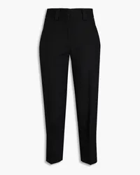 Acne Studios Cropped grain de poudre tapered pants - Black Black