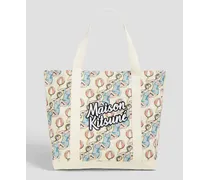 Printed canvas tote - White - OneSize