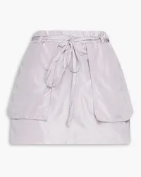 Valentino Garavani Gathered silk-taffeta mini skirt - Purple Purple