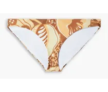 Zoa printed low-rise bikini briefs - Brown