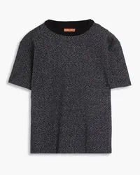 Missoni Metallic jacquard-knit wool-blend T-shirt - Black Black