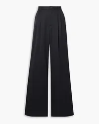 Nili Lotan Flavie pleated wool-twill wide-leg pants - Blue Blue