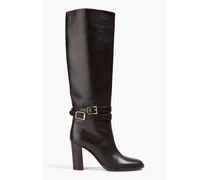 Leather knee boots - Brown