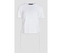 Tazi ruched Pima cotton-jersey T-shirt - White