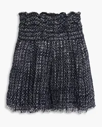 IRO Guarding frayed metallic bouclé shorts - Black Black