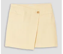 Natalia linen mini wrap skirt - White