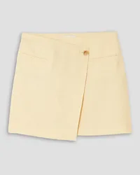 Anine Bing Natalia linen mini wrap skirt - White White