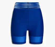 Striped stretch shorts - Blue