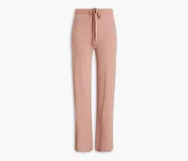 Wool and cashmere-blend track pants - Pink