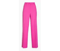 Crepe straight-leg pants - Pink