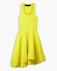 Proenza Schouler Asymmetric stretch-knit mini dress - Yellow Yellow