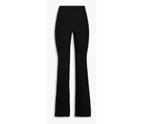 Simone stretch-cotton twill flared pants - Black