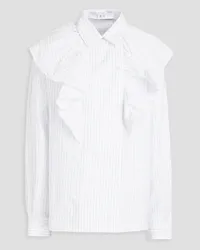 IRO Cardon ruffled striped cotton-poplin shirt - White White