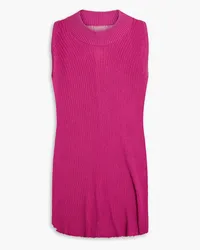 Rick Owens Ribbed cotton tank - Pink Pink