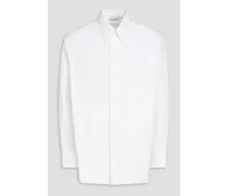 Oversized cotton-poplin shirt - White