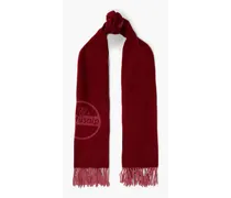 Jacquard-knit wool scarf - Purple - OneSize