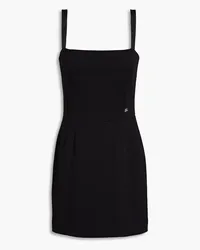 Dolce & Gabbana Appliquéd stretch-piquè mini dress - Black Black