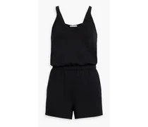 Stretch Micro Modal and cotton-blend playsuit - Black