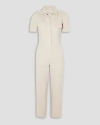 Rivet Utility Worker cropped linen jumpsuit - White White