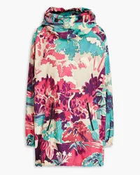 RED Valentino Oversized printed shell hooded jacket - Blue Blue