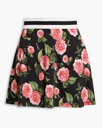 Alice + Olivia Alice Olivia - Skirt-effect floral-print stretch-jersey shorts - Black Black