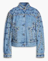 Sandro Embellished studded jacket - Blue Blue