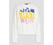 Embroidered French terry sweatshirt - White