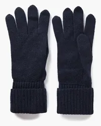 N.Peal Mélange cashmere gloves - Blue Blue