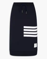 Thom Browne Striped French cotton-terry skirt - Blue Blue