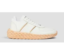 Urchin leather exaggerated-sole sneakers - White