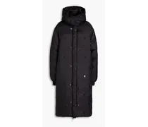Printed shell hooded coat - Black