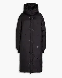 ROTATE Birger Christensen Printed shell hooded coat - Black Black