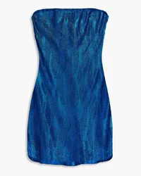 Missoni Metallic crochet-knit mini dress - Blue Blue