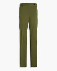 Alberta Ferretti Wool-blend twill straight-leg pants - Green Green