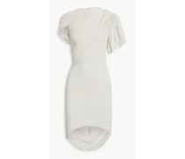 Asymmetric cutout stretch-jersey mini dress - White