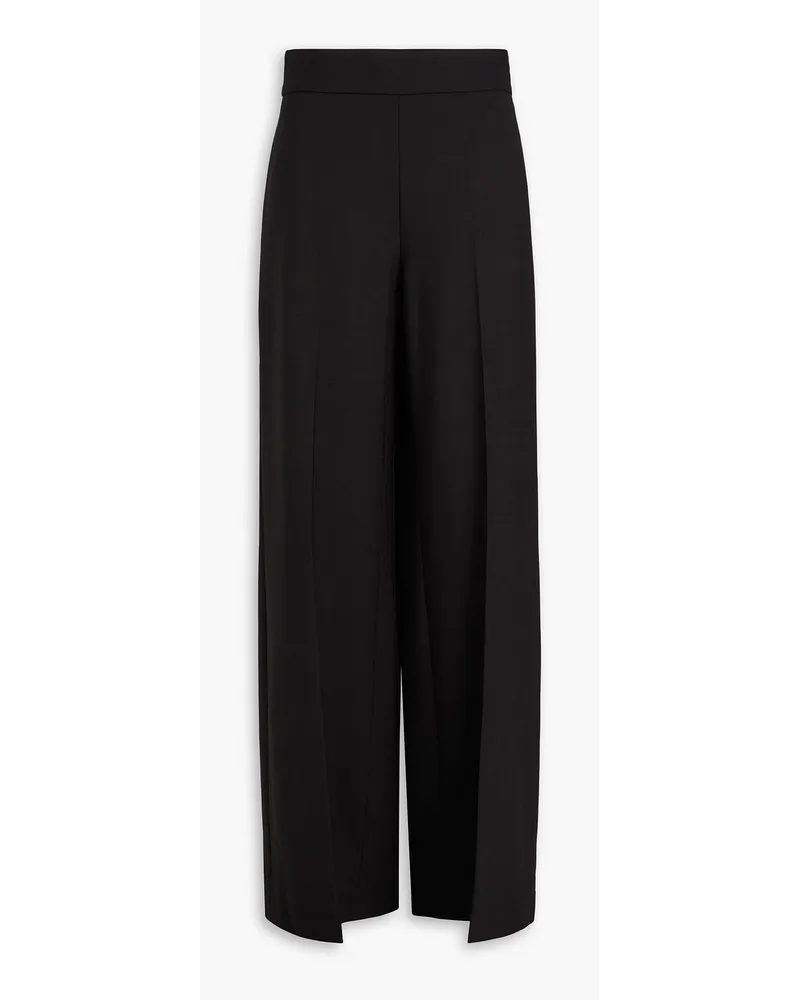 Carolina Herrera New York Wool-crepe wide-leg pants - Black Black