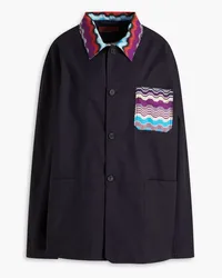 Missoni Printed cotton-blend poplin overshirt - Black Black