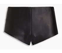 Leather shorts - Black
