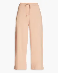 Vince Cropped French cotton-terry track pants - Pink Pink