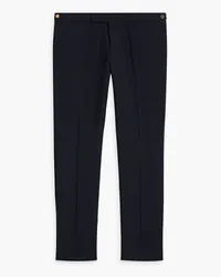 Thom Browne Slim-fit striped wool-blend pants - Blue Blue