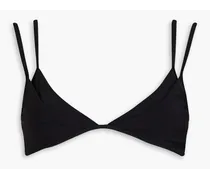 Cutout triangle bikini top - Black