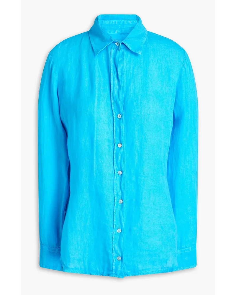 120% Lino Linen shirt - Blue Blue