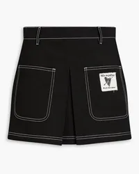 RED Valentino Skirt-effect cotton-blend twill shorts - Black Black