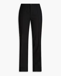 Emilio Pucci Twill-trimmed wool-blend crepe straight-leg pants - Black Black