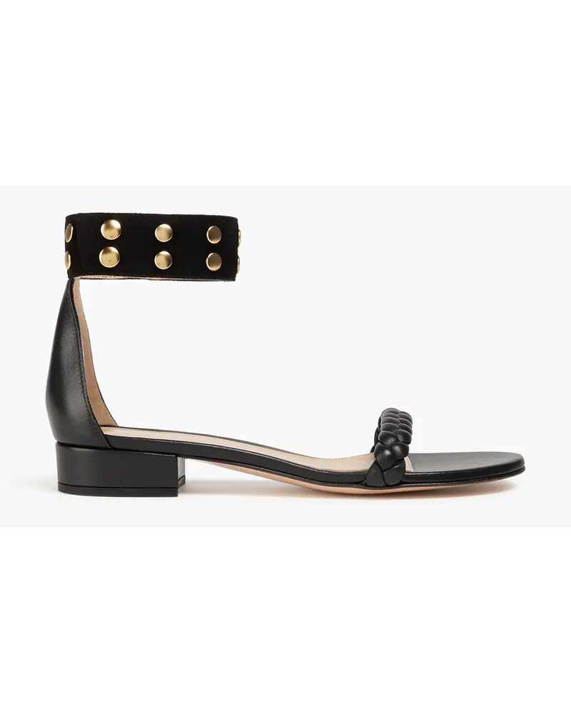 Gianvito Rossi Studded suede sandals - Black Black