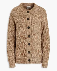 Claudie Pierlot Cable-knit wool-blend cardigan - Brown Brown