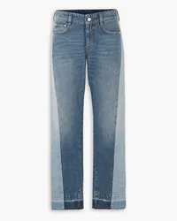 Stella McCartney Paneled high-rise slim-leg jeans - Blue Blue