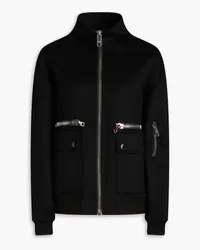 Sandro Brushed wool-blend felt jacket - Black Black