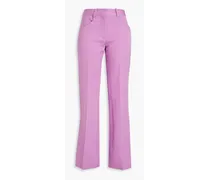 Wool-twill straight-leg pants - Purple