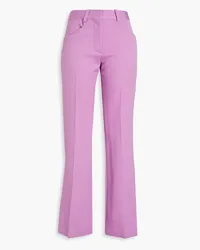 Victoria Beckham Wool-twill straight-leg pants - Purple Purple